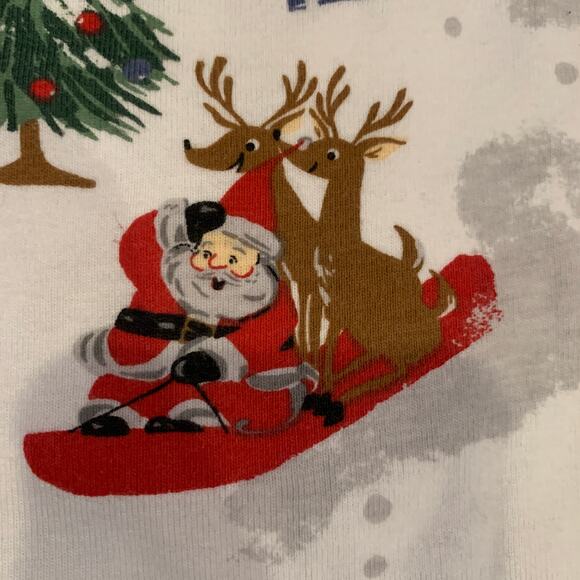 Pottery Barn Kids Santa Sled Christmas Pajama Set | White Red | Small - Picture 9 of 11
